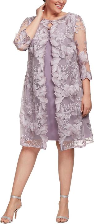 Image du produit Alex Evenings Vestito Shift con Scollo a V e Giacca di Media Lunghezza (54)