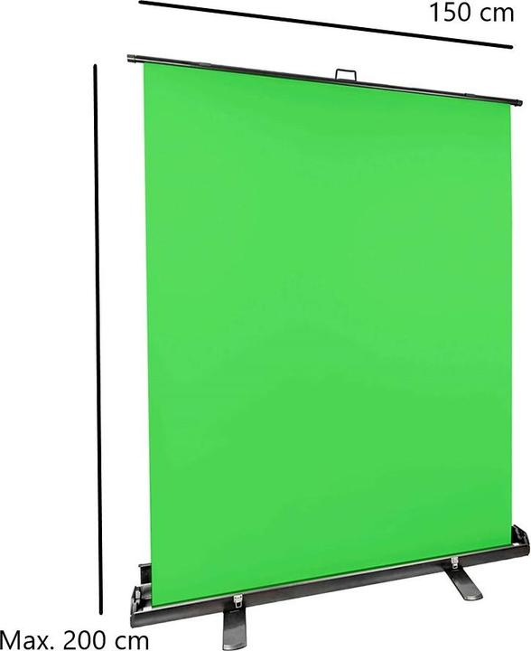 Produktbild Studioking Roll-Up Green Screen FB-150200FG 150x200 cm Chroma Grün (150 cm, 200 cm)