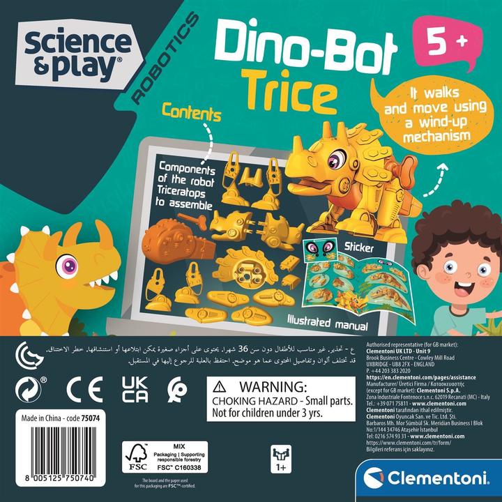 Immagine prodotto Clementoni Scienza e Giochi Junior - Dino Bot Triceratops