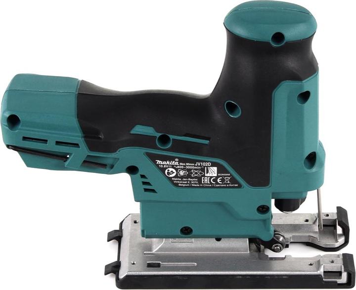 Produktbild Makita JV102DZ Akku-Gehrungssäge 12V MAX, BL-Motor, ohne Akkus und Ladegerät.