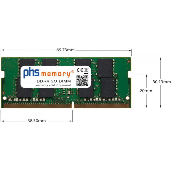 Thumbnail - PHS-memory 8GB RAM Speicher für HP Pavilion 15-cw0015nq DDR4 SO DIMM 2400MHz (HP Pavilion 15-cw0015nq, 1 x 8GB), RAM Mod...