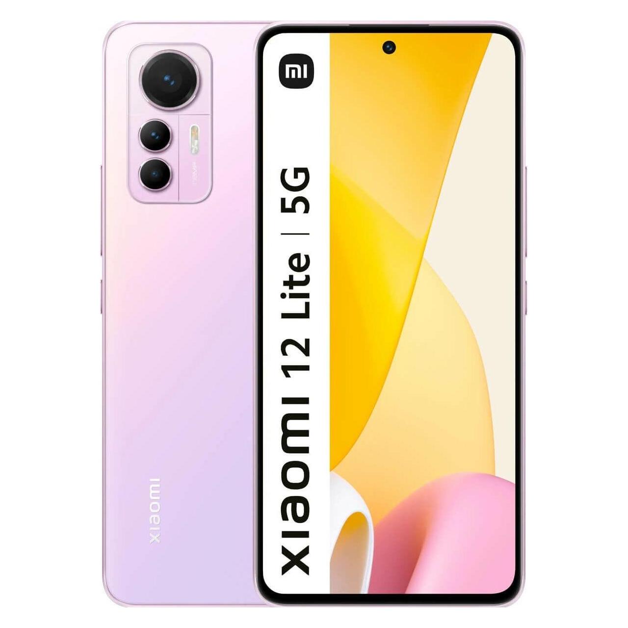 Xiaomi 12 Lite (128 GB, Lite Pink, 6.55", Dual SIM, 5G), Smartphone, Pink