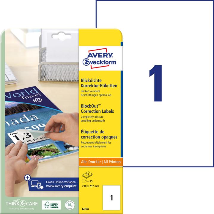 Produktbild Avery Korrektur- und Abdeck-Etiketten
