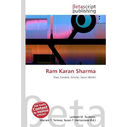 Thumbnail - Ram Karan Sharma, Fachbücher von Lambert M. Surhone, Mariam T. Tennoe, Susan F. Henssonow