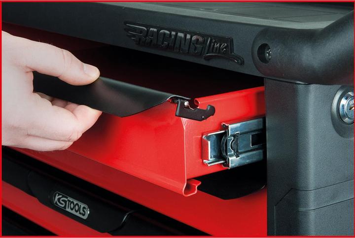 Produktbild KS Tools RACINGline SCHWARZ/ROT Werkstattwagen mit 7 Schubladen (1x)