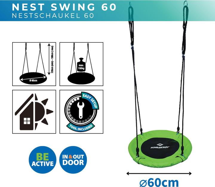 Produktbild Swimways Nestschaukel 60cm, kompakte Grösse, bequeme, geschlossene Sitzfläche, für Aussen und Innen