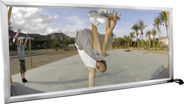 Europalms Billboard, verlicht, aluminium, 1x2m