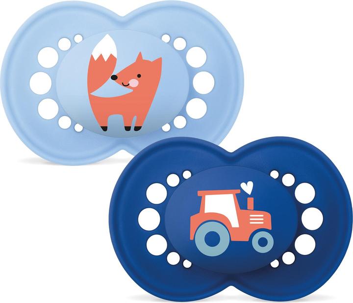 Actual product image MAM - Original Silk 2p Box V - Blue - 16-36 months (2x, 16 - 36 Months)