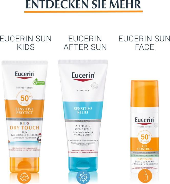 Image du produit Eucerin SUN Body Oil Control Dry Touch Gel-Crème SPF 50+ (Crème solaire, SPF 50+, 200 ml, 230 g)