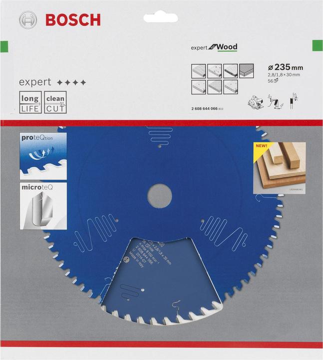 Produktbild Bosch Professional Zubehör Kreissägeblatt Expert for Wood, 235 x 30 x 2,8 mm, 56