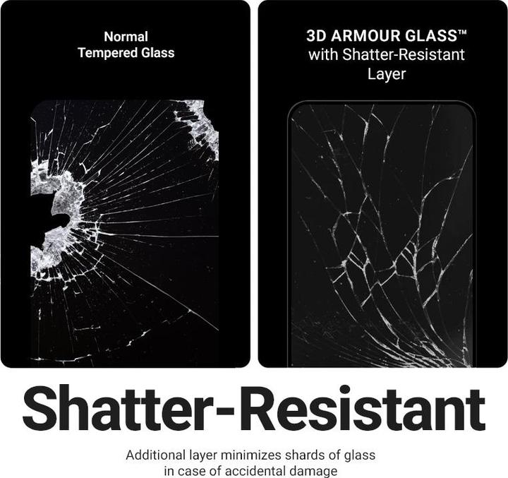 Produktbild Crong 3D Armour Glass (1 Stk., Apple iPhone 17 Pro)
