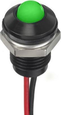 Produktbild RS PRO 8mm prom IP67 sealed black LED,green 24V