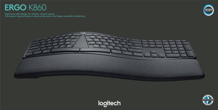 Actual product image Logitech Ergo K860 (Eng. Int., Wireless)