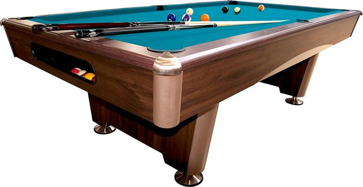 Dynamic Pool-Billardtisch Thun Plus 7ft., braun, Tuch Simonis Blaugrün