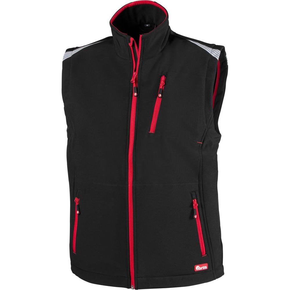 Magni, Arbeitsjacke, FORTIS Herren Weste/Arbeitsweste 24 schwarz/rot Gr.XL (XL)