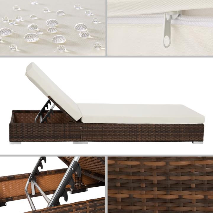 Produktbild tectake Sonnenliegen (184 cm)