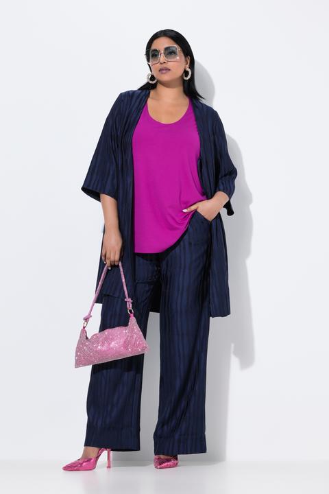 Actual product image Ulla Popken Striped Textured Pants (48)