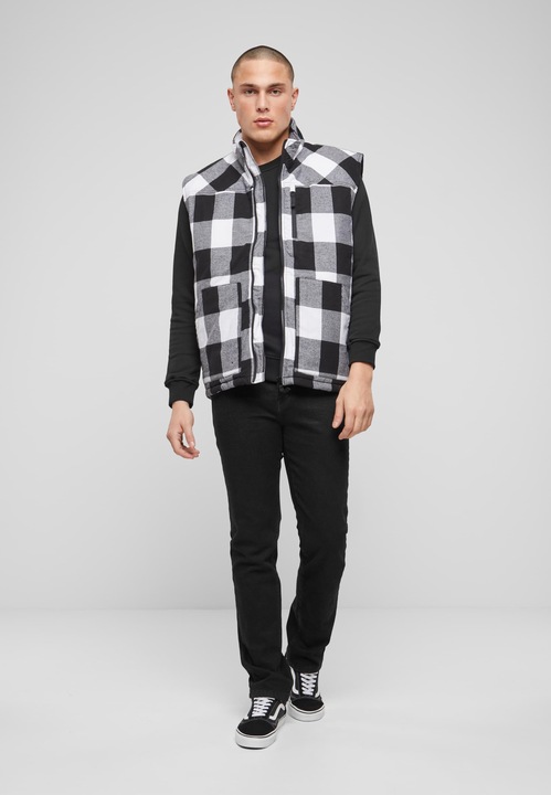 Actual product image Brandit Lumber waistcoat size XL colour white/black (XL)