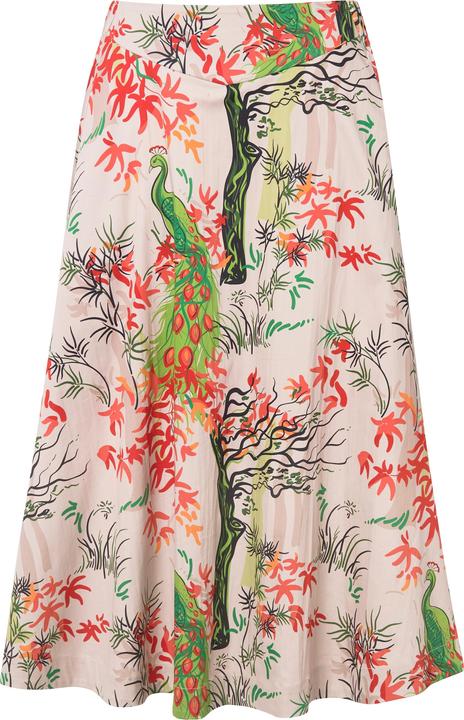 Produktbild Ulla Popken Rock, floraler Druck, A-Linie, Komfortbund, Taschen (58)