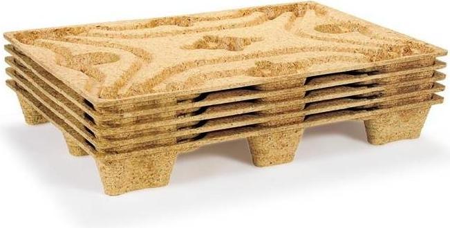 Actual product image Transpak Pressed wood pallet dimensions 800x1200mm load capacity 1250kg Euro dimension wood brown (5 Piece)