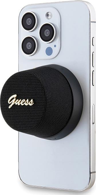 Actual product image Guess głośnik Bluetooth GUWSC3ALSMK Speaker Stand czarny/black Magnetic Script Metal (4 h, USB power delivery)