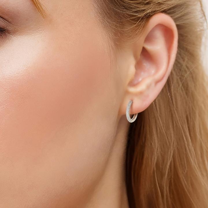 Actual product image Yokoamii Ladies hoop earrings brass - 36458 (Brass)