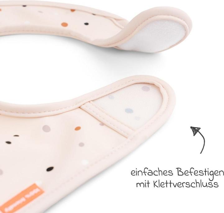 Actual product image Done by Deer Bib with Velcro fastener 2-pack Ozzo Pink