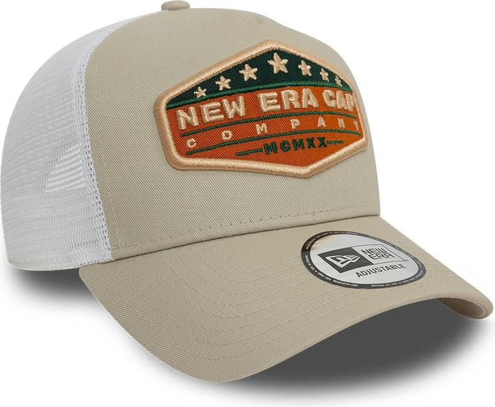 Image du produit New Era Casquette A-Frame Mesh Trucker - Vintage Brand Beige (Taille unique)