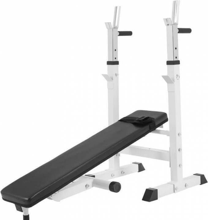 Actual product image Gorilla Sports Weight bench power station & barbell set