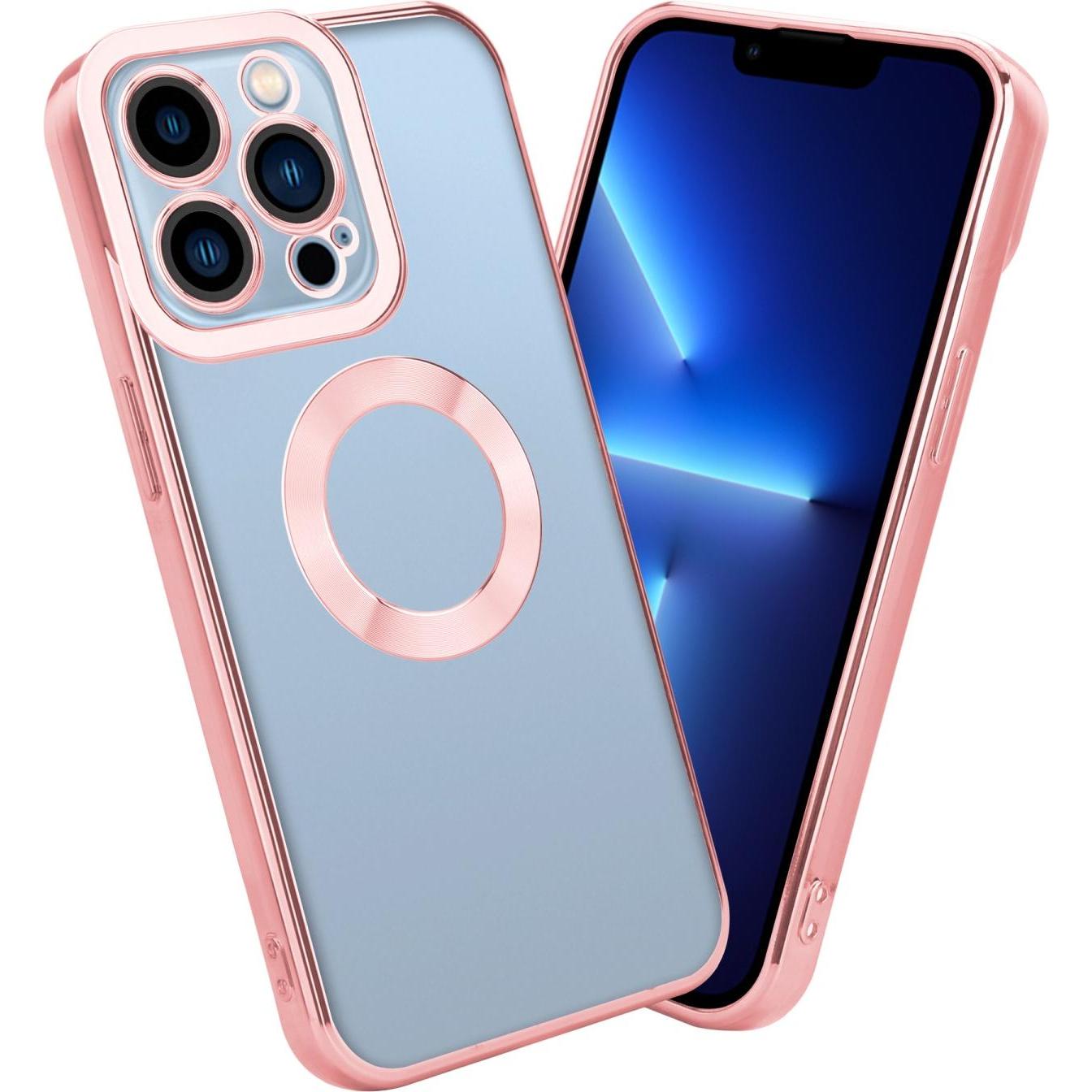 Cadorabo TPU Hülle Chrome mit Kameraschutz für Apple iPhone 13 PRO (Apple iPhone 13 Pro), Smartphone Hülle, Transparent