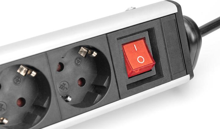 Immagine prodotto Digitus Presa di corrente in alluminio a 6 vie 2xUSB-A/1xUSB-C (6 x, USB-A, USB-C, 1.50 m)