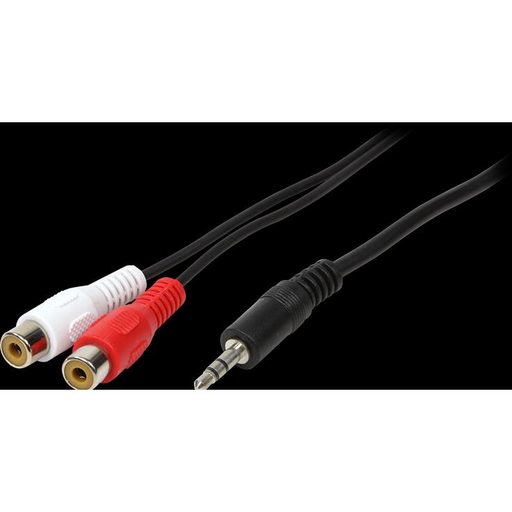Thumbnail - LogiLink CA Anschlusskabel (5 m, Cinch, 3.5mm Klinke (AUX)), Audio Kabel