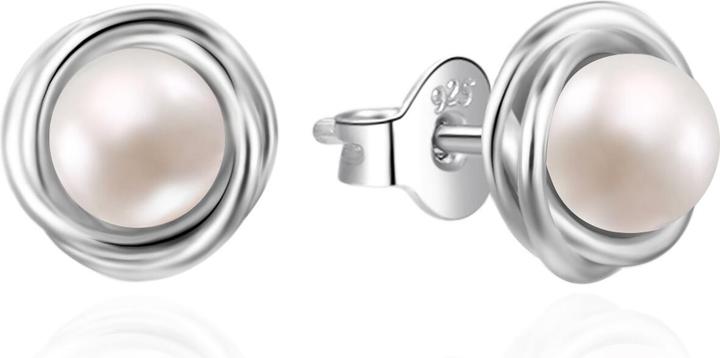 Immagine prodotto Agato - Charming silver earrings with real pearl AGT-E239P-P (Argento)