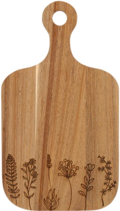 Image du produit Zeller Present Servier- und Schneidbrett Wildflowers Akazie 30x17 cm