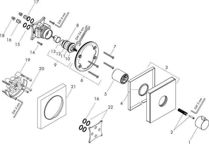 Produktbild hansgrohe ShowerSelect Glass Chrom