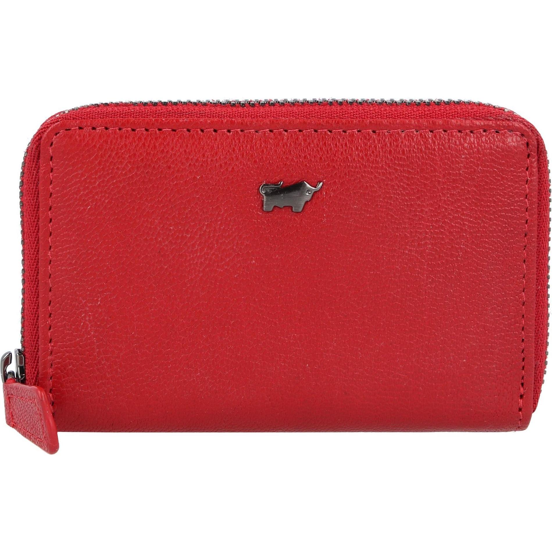 Braun Büffel, Damen, Portemonnaie, Anna Geldbörse RFID Leder 10,5 cm, Rot