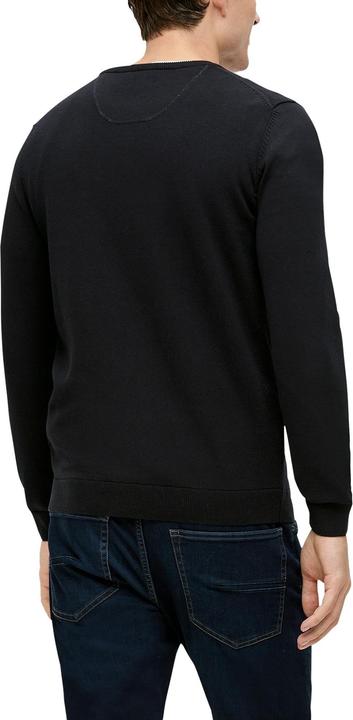 Produktbild s.Oliver Strickpullover Strickpullover mit Logo-Stickerei (XXL)