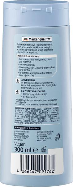 Image du produit dm Balea MEN Shampooing Sensitive (300 ml, Shampoing liquide)