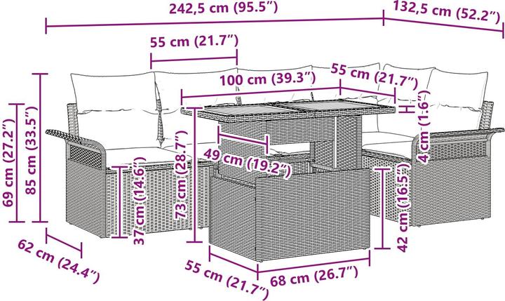 Produktbild vidaXL Gartenmöbel-Sets