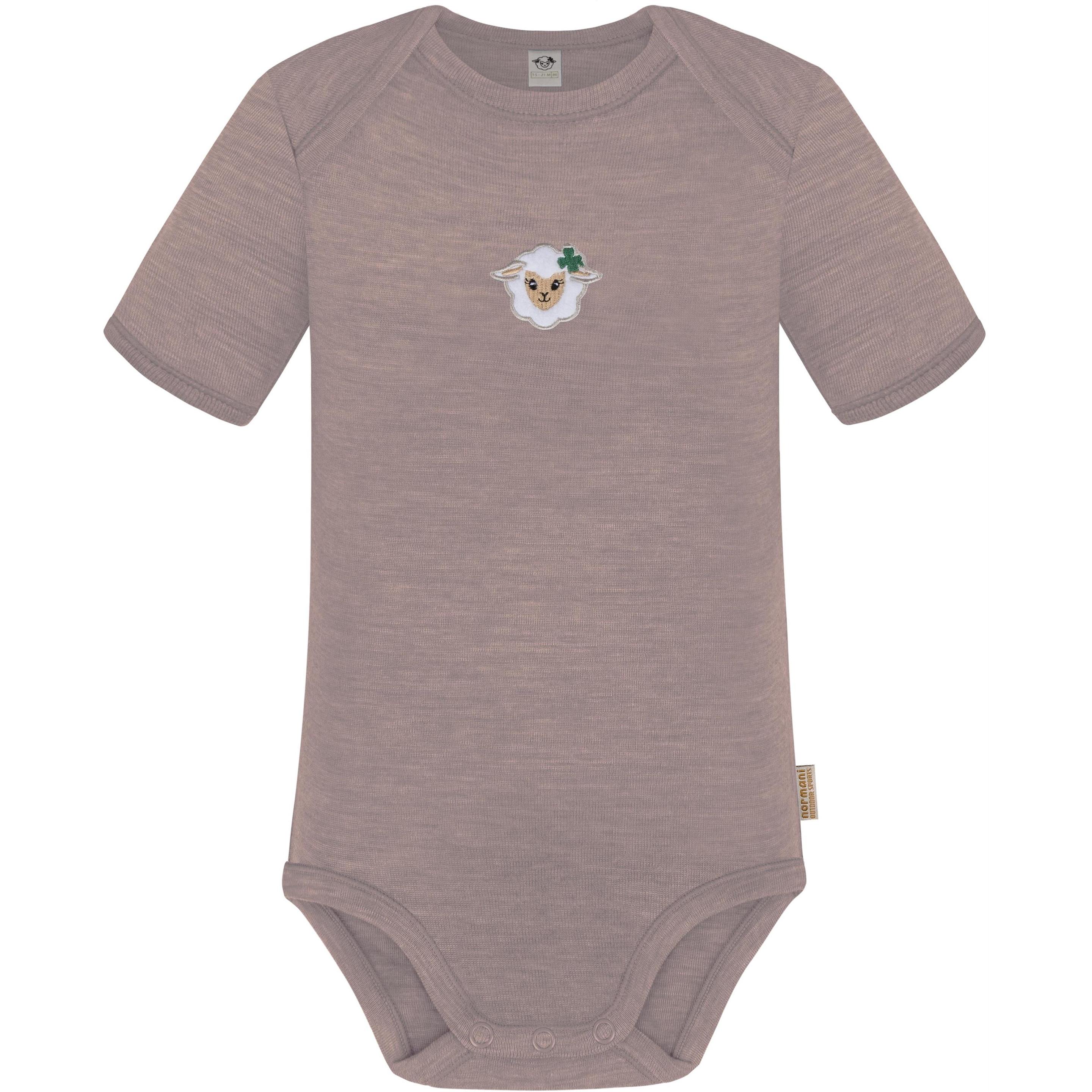 Normani, Herren, Body, Baby Merino Body Kurzarm „Tauranga" - 9249, Rosa, (98)