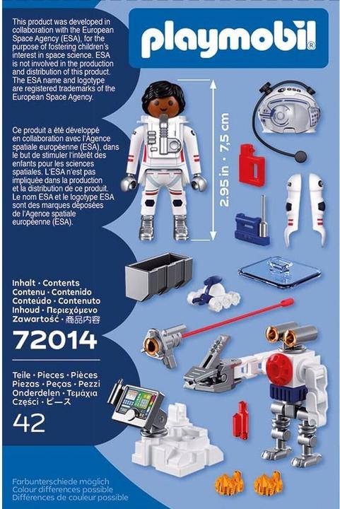 Produktbild Playmobil ESA: Astronaut mit Roboter (72014, Playmobil Space)