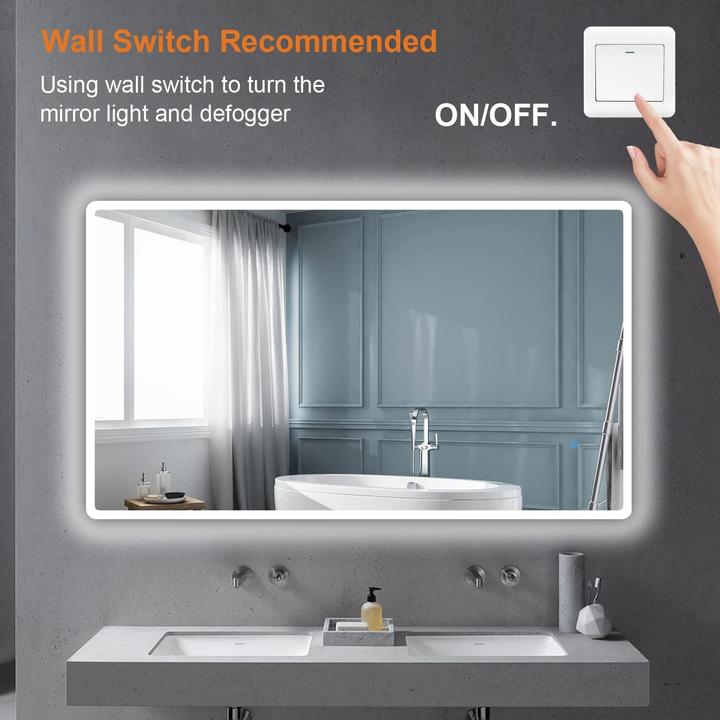 Immagine prodotto Baklon Badspiegel LED mit Touch-Schalter (120 x 70 cm)