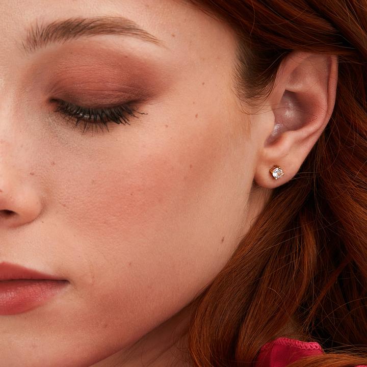 Image du produit La Petite Story Boucles d'oreilles plaquées or avec zircons clairs Argent LPS01AWV13 (Argent 925)