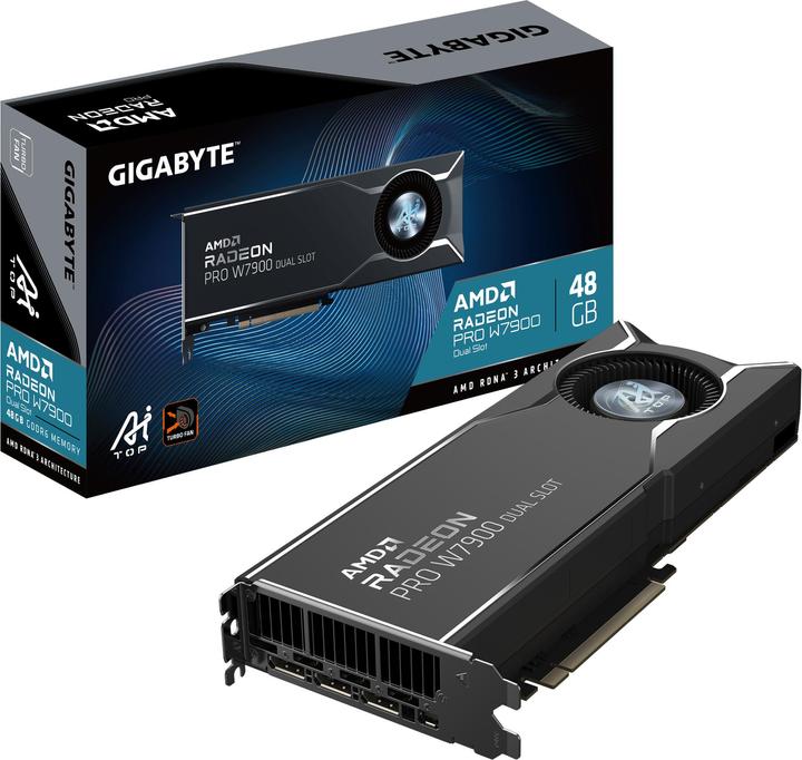 Actual product image Gigabyte Radeon PRO W7900 Dual Slot AI TOP (48 GB)