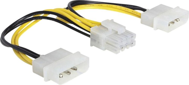 Actual product image Delock Dual 4Pin Molex-8Pin EPS Adapter