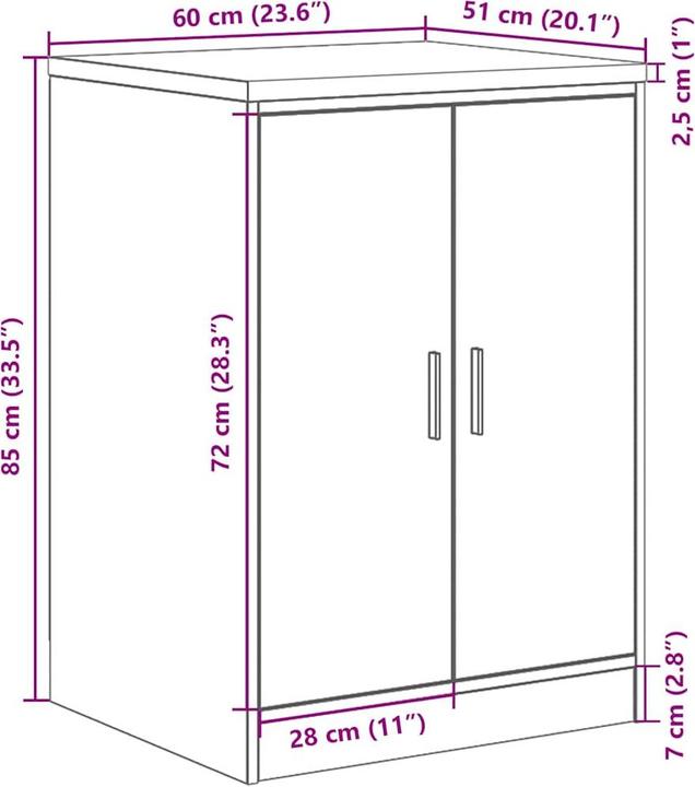 Actual product image vidaXL Marjory (60 cm, 85 cm)