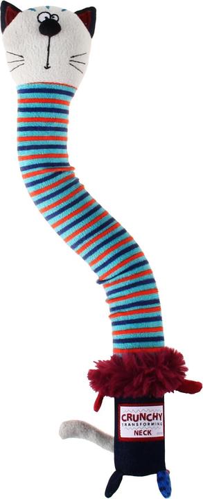 Immagine prodotto GiGwi Giocattolo per cani collo croccante, gatto M, blu (Gioco da masticare per cani)