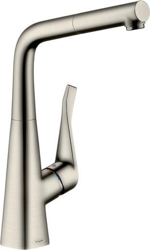 Actual product image hansgrohe HG single-lever sink mixer 320 METRIS DN 15 m sBox pull-out spout ES-Op.