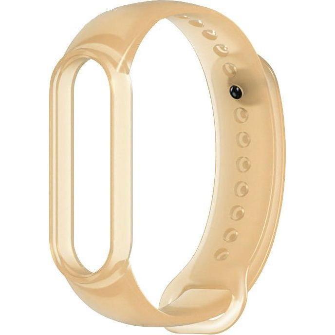 Hurtel Replacment band strap for Xiaomi Mi Band 5/6 golden (Silikon, Mi Band 5), Uhrenarmband, Gold