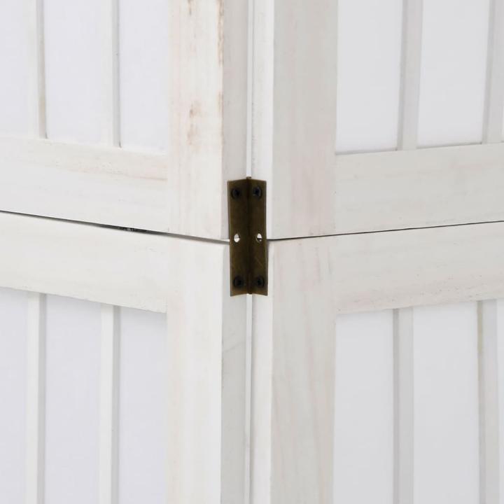 Produktbild vidaXL Raumteiler Paravent Trennwand Spanische Wand 6-tlg. Weiss Massivholz